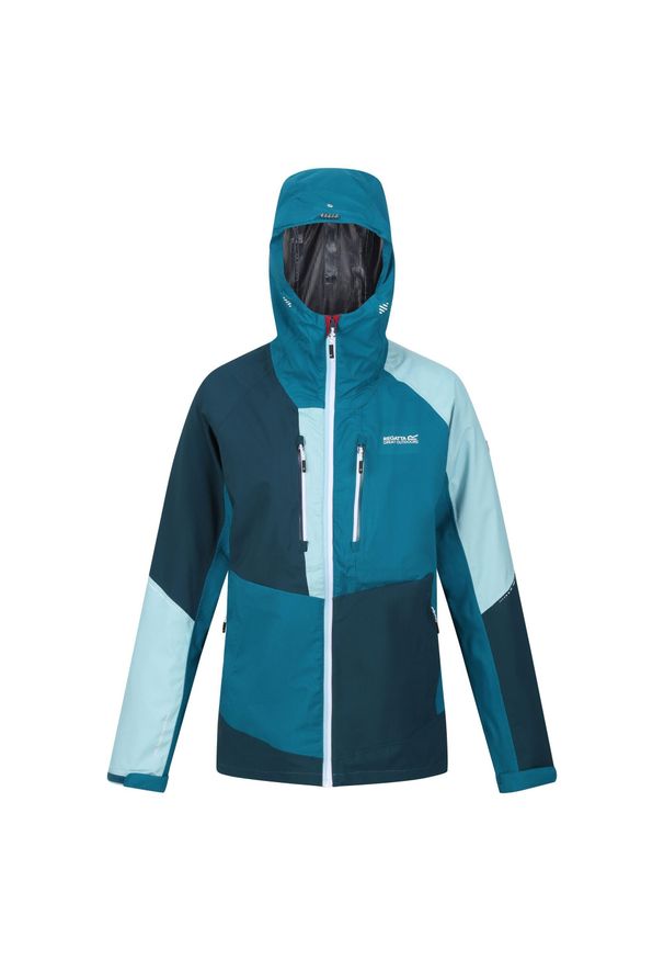 Kurtka trekkingowa wodoodporna 3 w 1 damska Regatta Carletta VIII LED. Kolor: turkusowy, niebieski, wielokolorowy. Sport: turystyka piesza