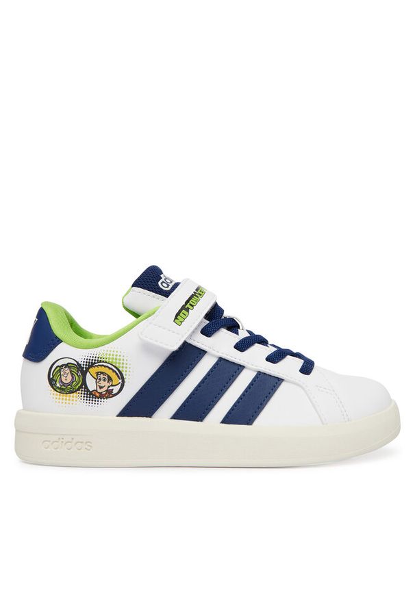 Adidas - Sneakersy adidas. Kolor: biały. Wzór: motyw z bajki
