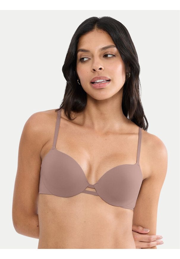 Triumph Biustonosz z fiszbiną Body Make-Up Illusion 10226401 Brązowy. Kolor: brązowy. Materiał: syntetyk