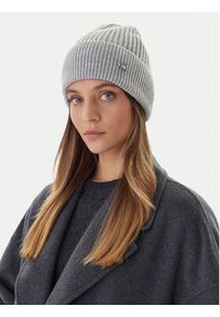 Calvin Klein Czapka Ck Metal Wool Beanie LV04D8032G Szary. Kolor: szary. Materiał: wełna #2