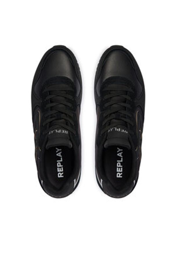 Replay - REPLAY Sneakersy GMS9I .000.C0008L Czarny. Kolor: czarny. Materiał: skóra