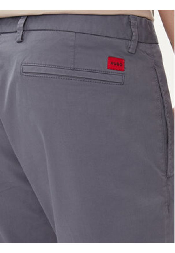 Hugo Chinosy David222D 50468314 Niebieski Slim Fit. Kolor: niebieski. Materiał: bawełna