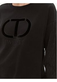 TwinSet - TWINSET Bluza 232TT2370 Czarny Regular Fit. Kolor: czarny. Materiał: bawełna #3