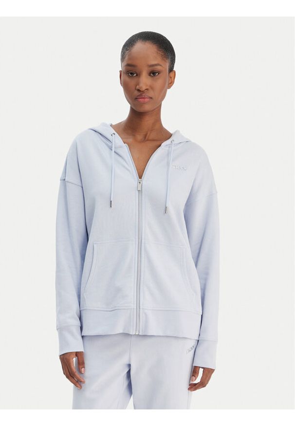 DKNY Sport Bluza DP6J9665 Błękitny Regular Fit. Kolor: niebieski. Materiał: bawełna. Styl: sportowy