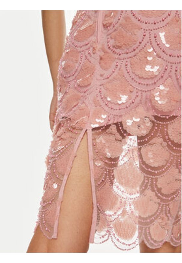 ROTATE Spódnica ołówkowa Dula 1134461922 Różowy Slim Fit. Kolor: różowy. Materiał: syntetyk