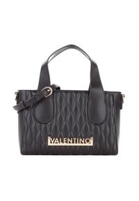 Valentino by Mario Valentino - VALENTINO Czarna mała shopperka Copacaban. Kolor: czarny. Wzór: paski #4
