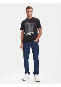 Karl Lagerfeld Jeans T-Shirt A3M17002 Czarny Regular Fit. Kolor: czarny. Materiał: syntetyk #3