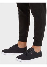 TOMMY HILFIGER - Tommy Hilfiger Tenisówki Canvas Lace Up Sneaker FW0FW07805 Czarny. Kolor: czarny. Materiał: materiał
