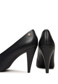 TOMMY HILFIGER - Tommy Hilfiger Czółenka Th Smooth Leather Pump FW0FW08960 Czarny. Kolor: czarny. Materiał: skóra #2