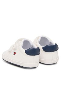 TOMMY HILFIGER - Tommy Hilfiger Sneakersy Low Cut Velcro T0B9-34328-1582 Biały. Kolor: biały. Materiał: skóra #6