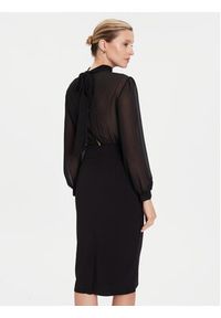 Rinascimento Sukienka koktajlowa CFC0126210003 Czarny Slim Fit. Kolor: czarny. Materiał: syntetyk. Styl: wizytowy #4
