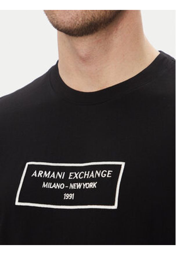 Armani Exchange T-Shirt XM000552 AF10356 UC001 Czarny Regular Fit. Kolor: czarny. Materiał: bawełna