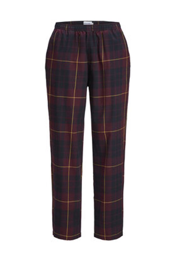Jack & Jones Spodnie piżamowe Crimon 12182711 Bordowy Regular Fit. Kolor: czerwony. Materiał: bawełna