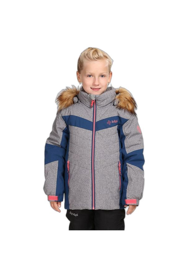 Dziewczęca kurtka narciarska Kilpi Alisia. Kolor: szary. Sezon: zima. Sport: narciarstwo