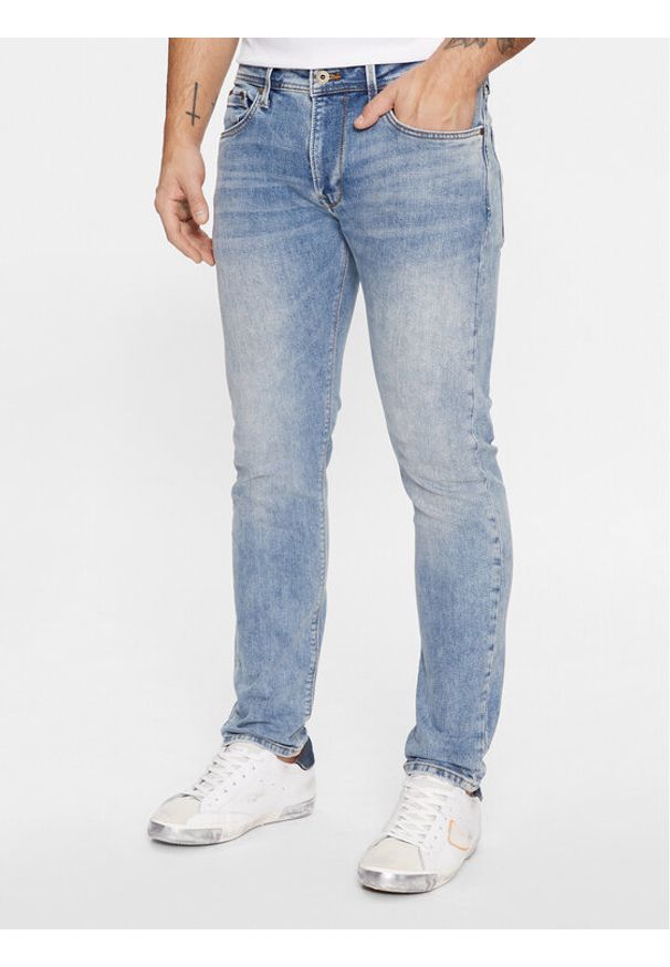 Pepe Jeans Jeansy PM207390MN5 Niebieski Slim Taper Fit. Kolor: niebieski