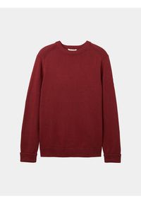 Tom Tailor Sweter 1038246 Bordowy Regular Fit. Kolor: czerwony. Materiał: bawełna #2