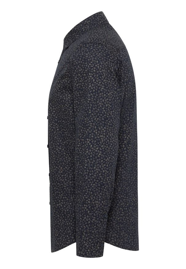 Mustang - Męska Koszula MUSTANG Elmore Allover Print on Dark Blue 1015906 12673. Wzór: nadruk