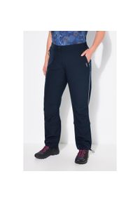 ULLA POPKEN - Damskie Spodnie funkcyjne hydrofobowy powerstretch gumka w pasie. Kolekcja: plus size. Kolor: niebieski. Materiał: elastan, poliester, materiał. Długość: długie