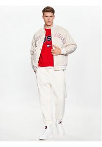 Tommy Jeans Bluza DM0DM16362 Czerwony Boxy Fit. Kolor: czerwony. Materiał: bawełna