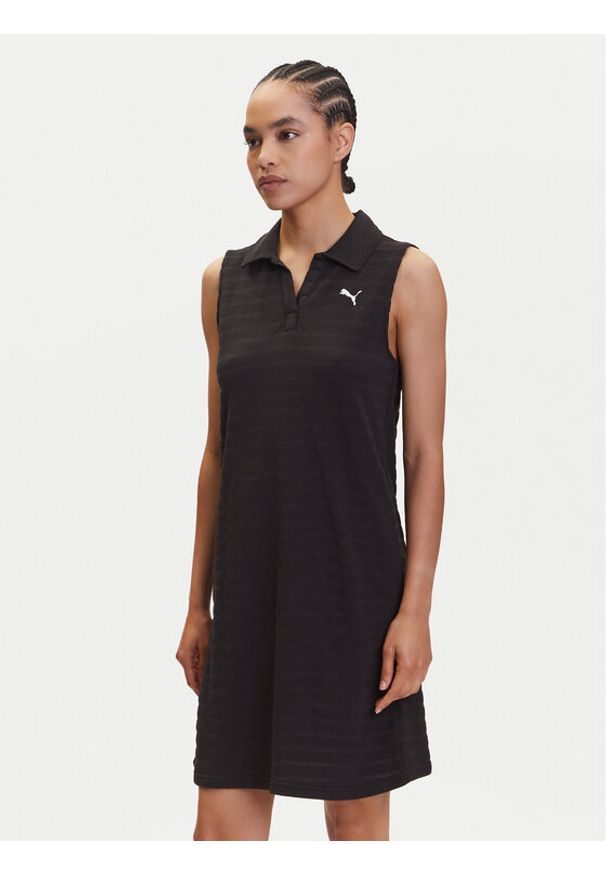 Puma Sukienka codzienna Ess Elevated 685029 Czarny Relaxed Fit. Okazja: na co dzień. Kolor: czarny. Materiał: bawełna. Typ sukienki: proste. Styl: casual