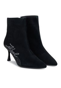 Karl Lagerfeld - KARL LAGERFELD Botki Sienna KL32743A Czarny. Kolor: czarny. Materiał: zamsz, skóra