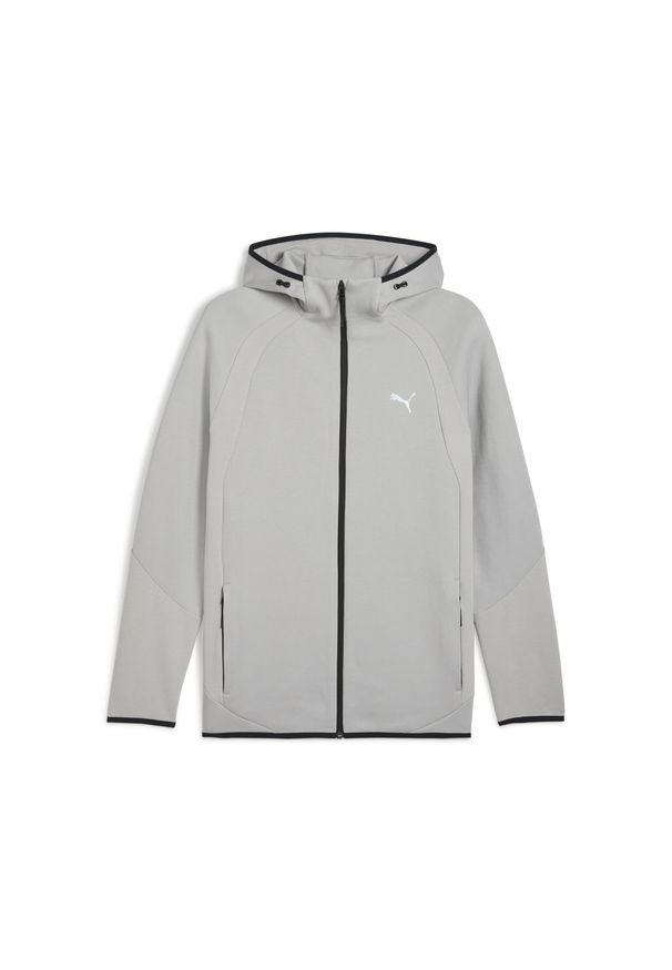 Puma - Męska bluza Evostripe z kapturem PUMA. Typ kołnierza: kaptur. Kolor: szary. Sport: bieganie