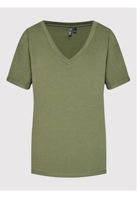 Pieces T-Shirt Ria 17120455 Zielony Regular Fit. Kolor: zielony. Materiał: bawełna #4