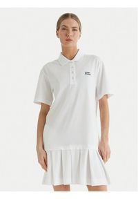 JOOP! Jeans Sukienka codzienna Tadena 30100680 Biały Regular Fit. Okazja: na co dzień. Kolor: biały. Materiał: syntetyk. Typ sukienki: proste. Styl: casual #1