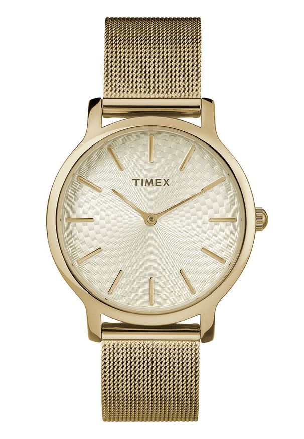 Timex zegarek TW2R36100 Transcend. Kolor: złoty. Materiał: materiał
