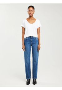 Big-Star - Jeansy damskie z prostą nogawką niebieskie Myrra 313. Okazja: na co dzień. Kolor: niebieski. Styl: sportowy, casual #4