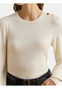 Lauren Ralph Lauren - LAUREN RALPH LAUREN Sweter 200980974002 Beżowy Relaxed Fit. Kolor: beżowy. Materiał: bawełna #4