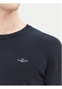Aeronautica Militare Sweter 251MA1502L506 Granatowy Regular Fit. Kolor: niebieski. Materiał: bawełna #5