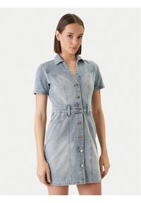 Morgan Sukienka jeansowa 241-ROGLA Błękitny Regular Fit. Kolor: niebieski. Materiał: bawełna #1