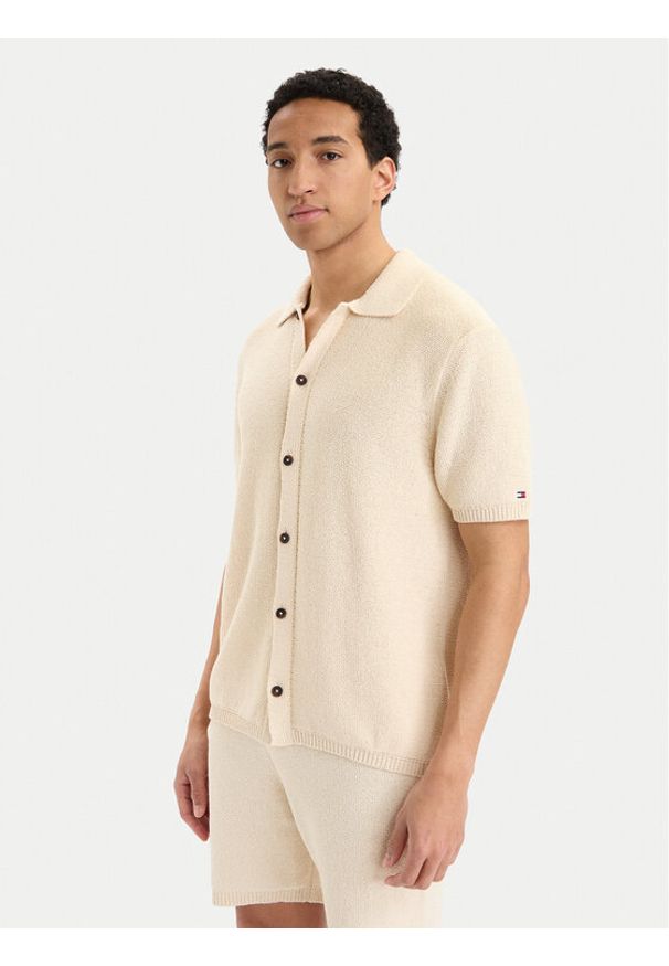 TOMMY HILFIGER - Tommy Hilfiger Koszula MW0MW42796 Kremowy Regular Fit. Kolor: kremowy. Materiał: bawełna
