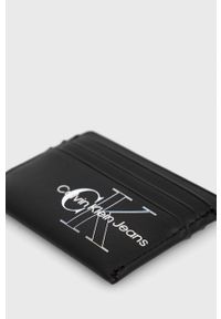 Calvin Klein Jeans etui na karty damski kolor czarny. Kolor: czarny