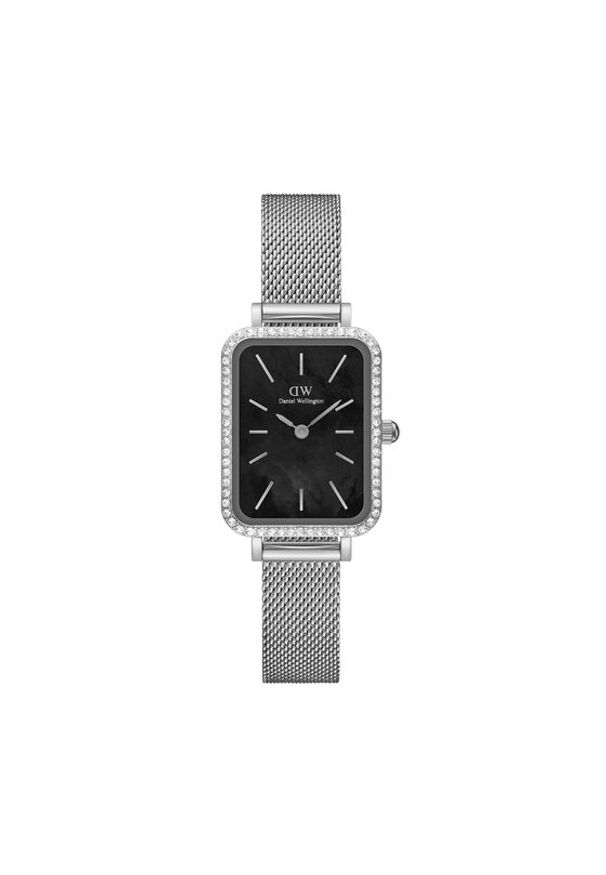 Daniel Wellington Zegarek Quadro Mesh DW00100667 Czarny. Kolor: czarny. Materiał: mesh