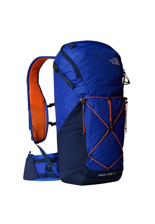Plecak The North Face Trail Lite 24 0A87C8ZGI1 - granatowe. Kolor: niebieski. Materiał: poliester. Wzór: paski