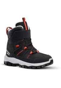 quechua - Buty turystyczne dla dzieci Quechua SH500 mountain wodoodporne. Kolor: czarny, czerwony, szary, wielokolorowy. Sezon: zima. Sport: turystyka piesza