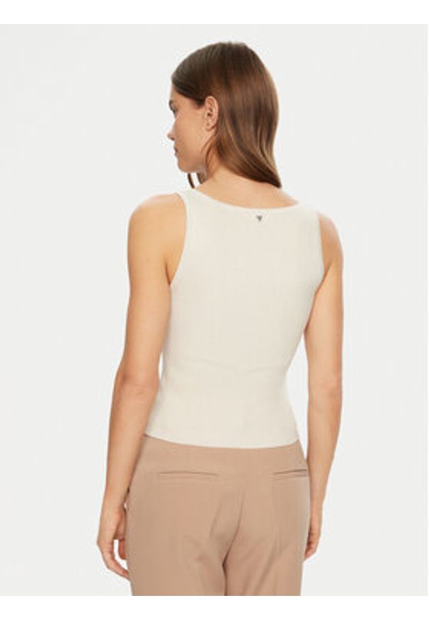 Guess Top W5RR18 Z34O0 Biały Regular Fit. Kolor: biały. Materiał: wiskoza