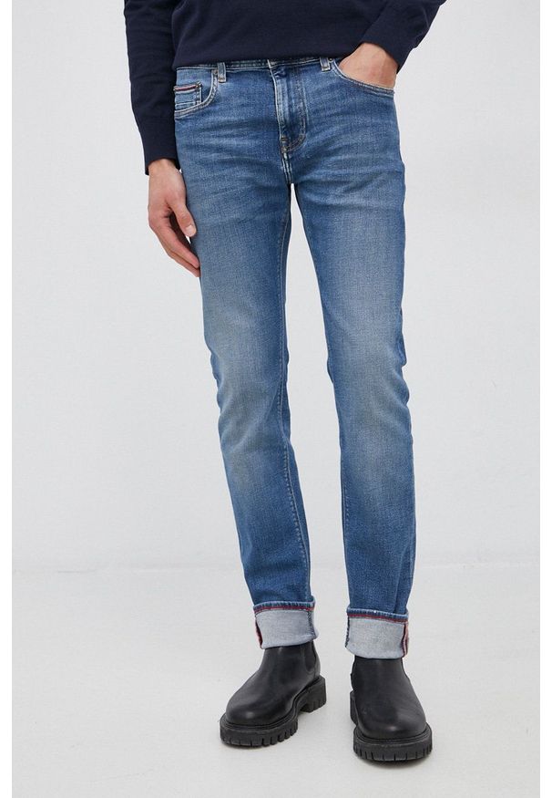 TOMMY HILFIGER - Tommy Hilfiger - Jeansy Bleecker. Kolor: niebieski