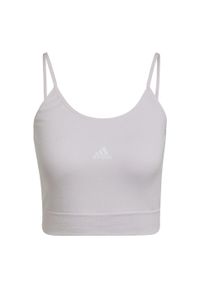 Biustonosz sportowy damski Adidas Sml Spagcrop. Kolor: biały, wielokolorowy, różowy