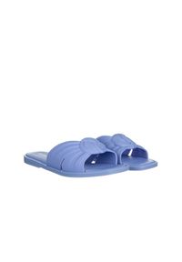 melissa - Klapki Melissa Plush AD Blue 010392, Niebieski, Guma. Kolor: niebieski. Materiał: tworzywo sztuczne. Sezon: lato. Obcas: na obcasie. Wysokość obcasa: średni #4