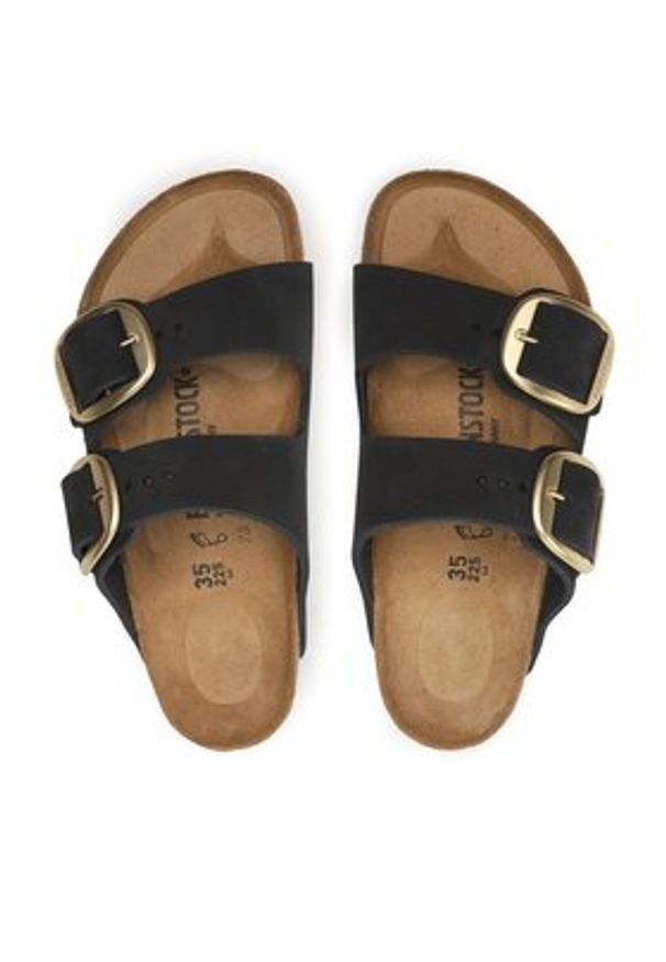 Birkenstock Klapki Arizona Big Buckle 1023239 Czarny. Kolor: czarny. Materiał: skóra, nubuk