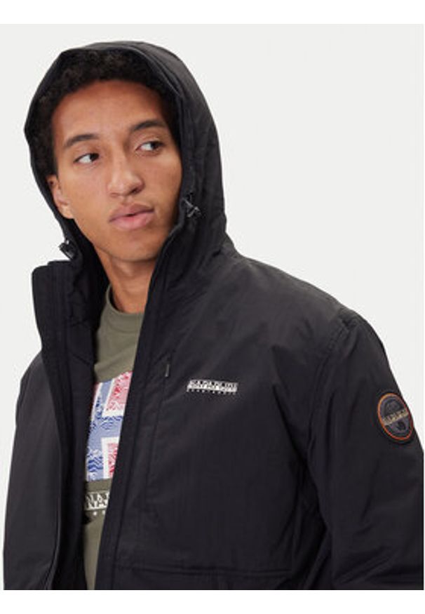 Napapijri Kurtka przejściowa A-Tundra Wint 1 NP0A8928 Czarny Regular Fit. Kolor: czarny. Materiał: syntetyk
