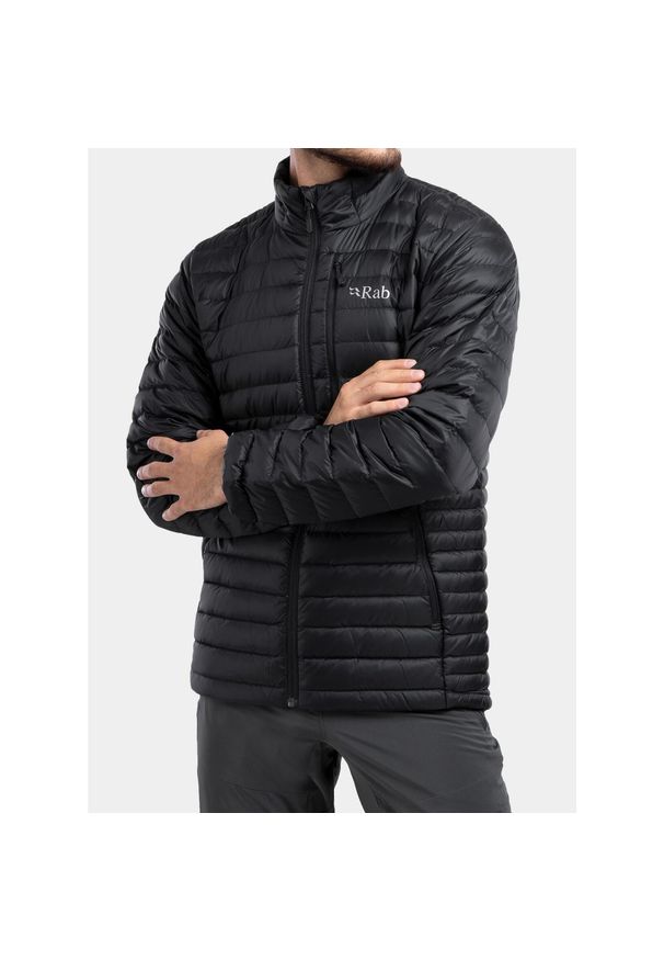 Kurtka puchowa męska Rab Microlight Jacket. Kolor: czarny. Materiał: puch. Sport: wspinaczka