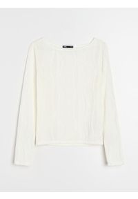 Sinsay - Bluzka z długimi rękawami - kremowy. Kolor: kremowy. Długość rękawa: długi rękaw. Długość: długie #1
