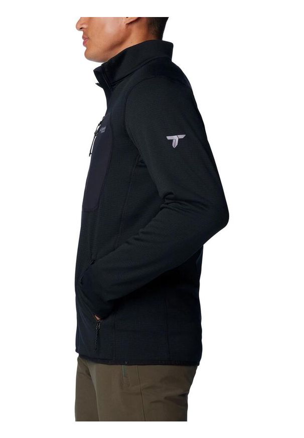 columbia - Polarowy sweter męski Columbia Triple Canyon Grid Fleece Full Zip. Kolor: czarny. Materiał: poliester, elastan