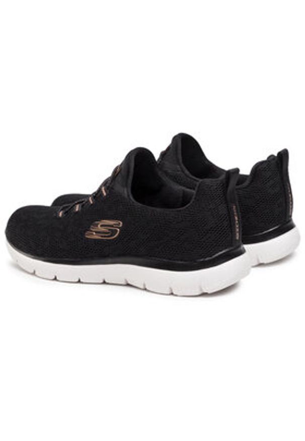 skechers - Skechers Sneakersy Leopard Spot 149037/BKRG Czarny. Kolor: czarny. Materiał: materiał
