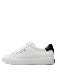 Calvin Klein Sneakersy Vulcanized Lace Up Lth HW0HW02037 Biały. Kolor: biały. Materiał: skóra #4