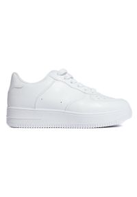 W.Potocki - W. Potocki Biała sneakersy na platformie Shelovet białe. Kolor: biały. Obcas: na platformie